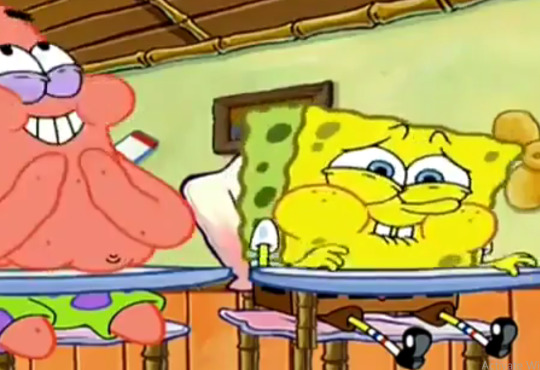 یار دبستانی من با صدای باب اسفنجی و پاتریک