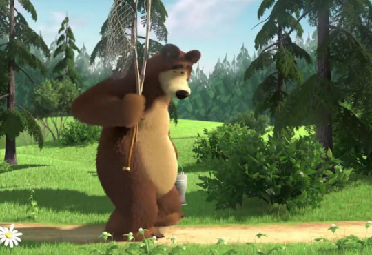 کارتون ماشا و خرس ماهیگیری