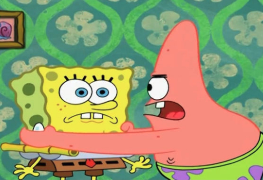 کارتون باب اسفنجی گیر کرده در خشک کن