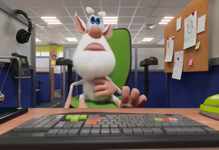 کارتون بوبا دفتر کار