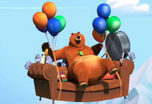 کارتون گریزی و موش جنگ بالون