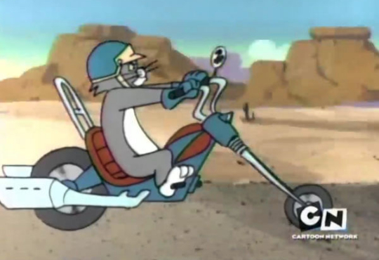 کارتون تام و جری موتور سواران