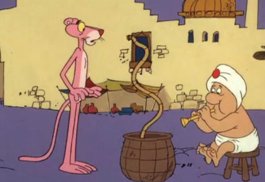 کارتون پلنگ صورتی سفر عربی