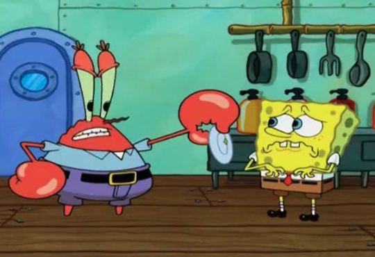 کارتون باب اسفنجی بشقاب خرچنگی