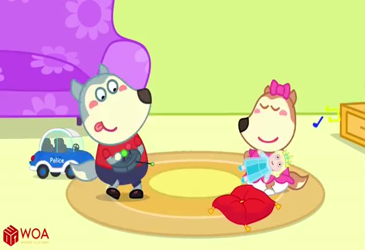 کارتون وولفو / با ماشین اثباب بازی مطمین بازی کنید