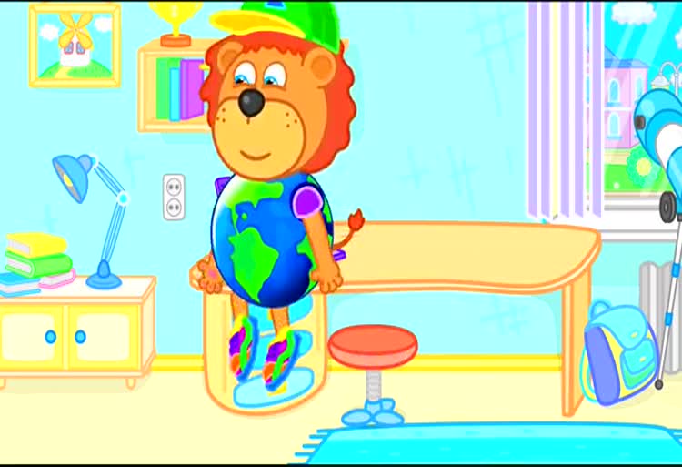 کارتون خانواده ی شیر / Lion Family / ماه و خورشیدگرفتگی / Lion Family Dress Up the Earth, Sun, and Moon Costume to Learn Solar Eclipse