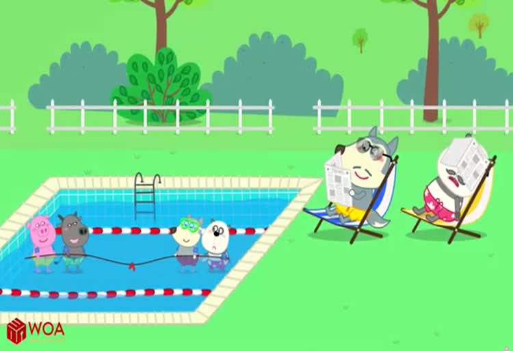 کارتون ولفو / نه نه، ولفو! بازی ایمن در استخر 