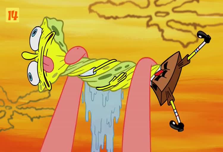 کارتون باب اسفنجی / هر بار که باب اسفنجی خشک می شود