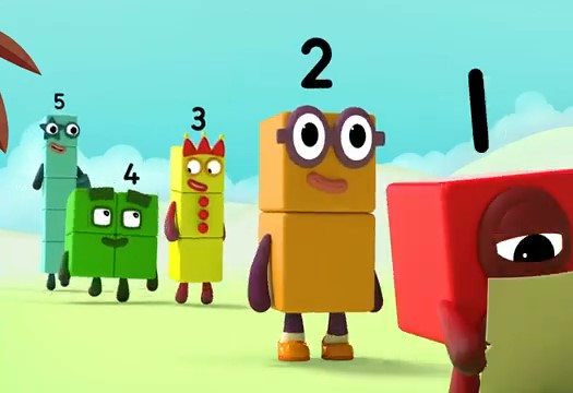 کارتون بلوک های اعداد / الگو