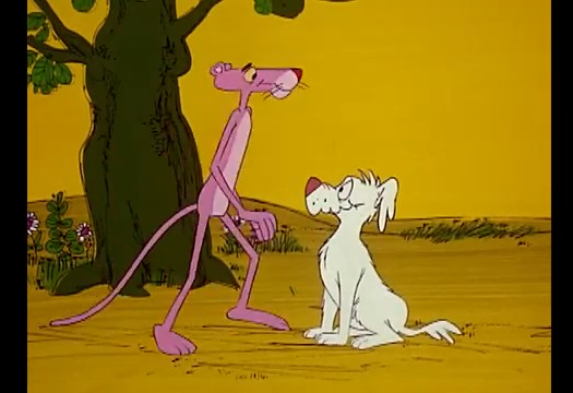 کارتون پلنگ صورتی / چمن زنی پلنگ صورتی