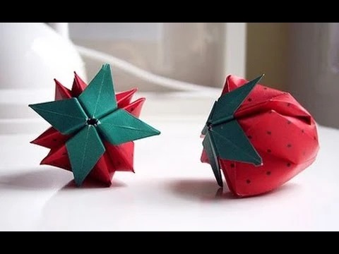 ساخت کاردستی کاغذی توت فرنگی