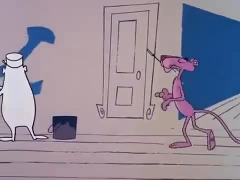 کارتون پلنگ صورتی پر دردسر