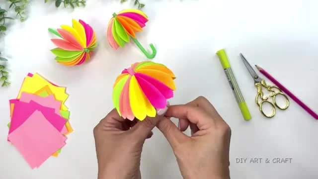 ساخت چتر های کاغذی