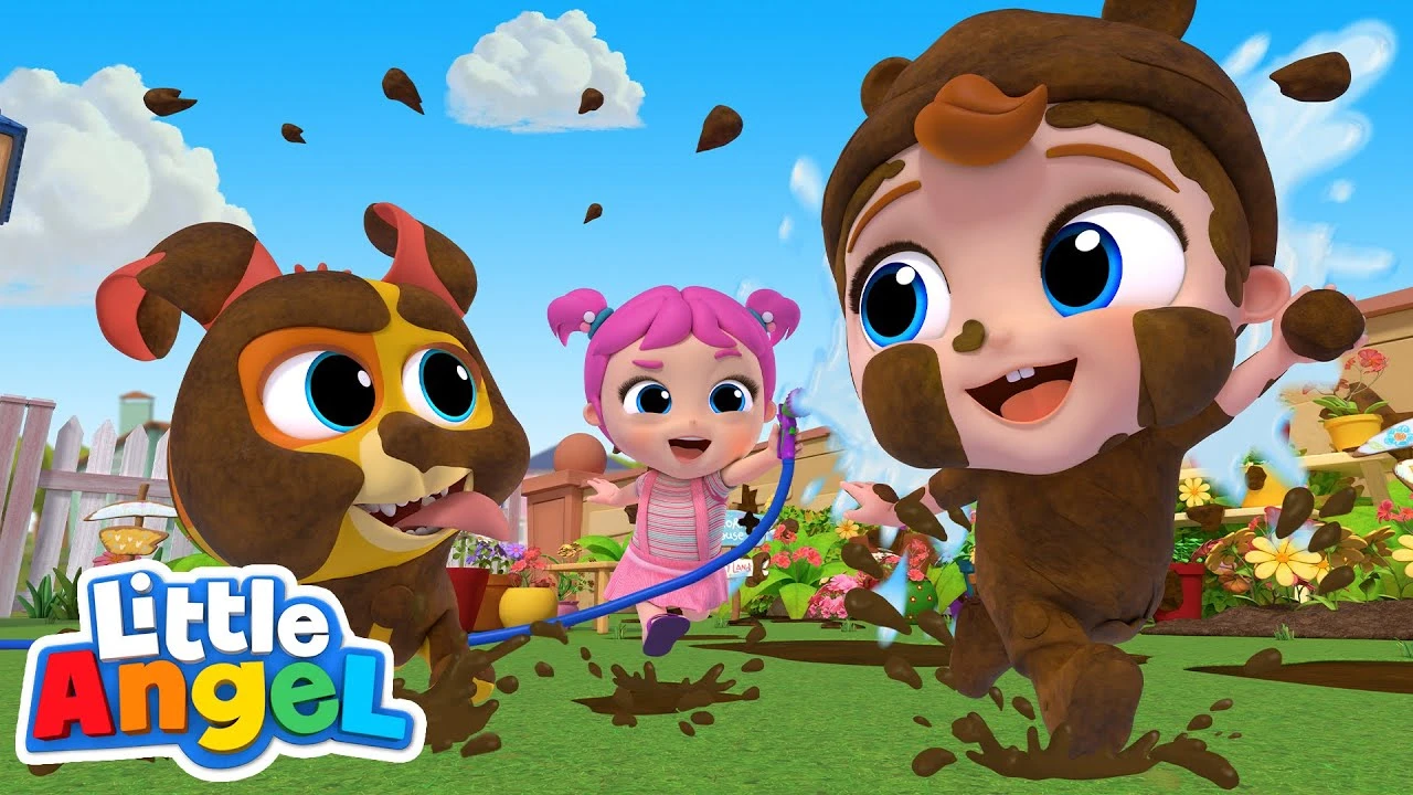 کارتون فرشته کوچولو / ماسه و گل بازی